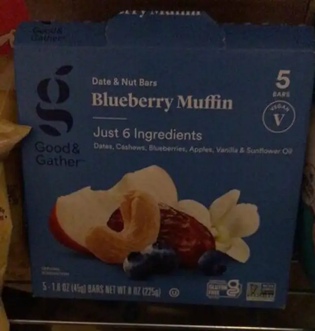 Date and Nut Bars Blueberry Muffin