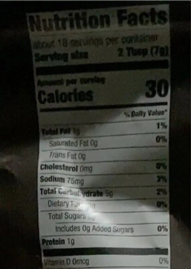 Garlic focaccia croutons nutrition facts table