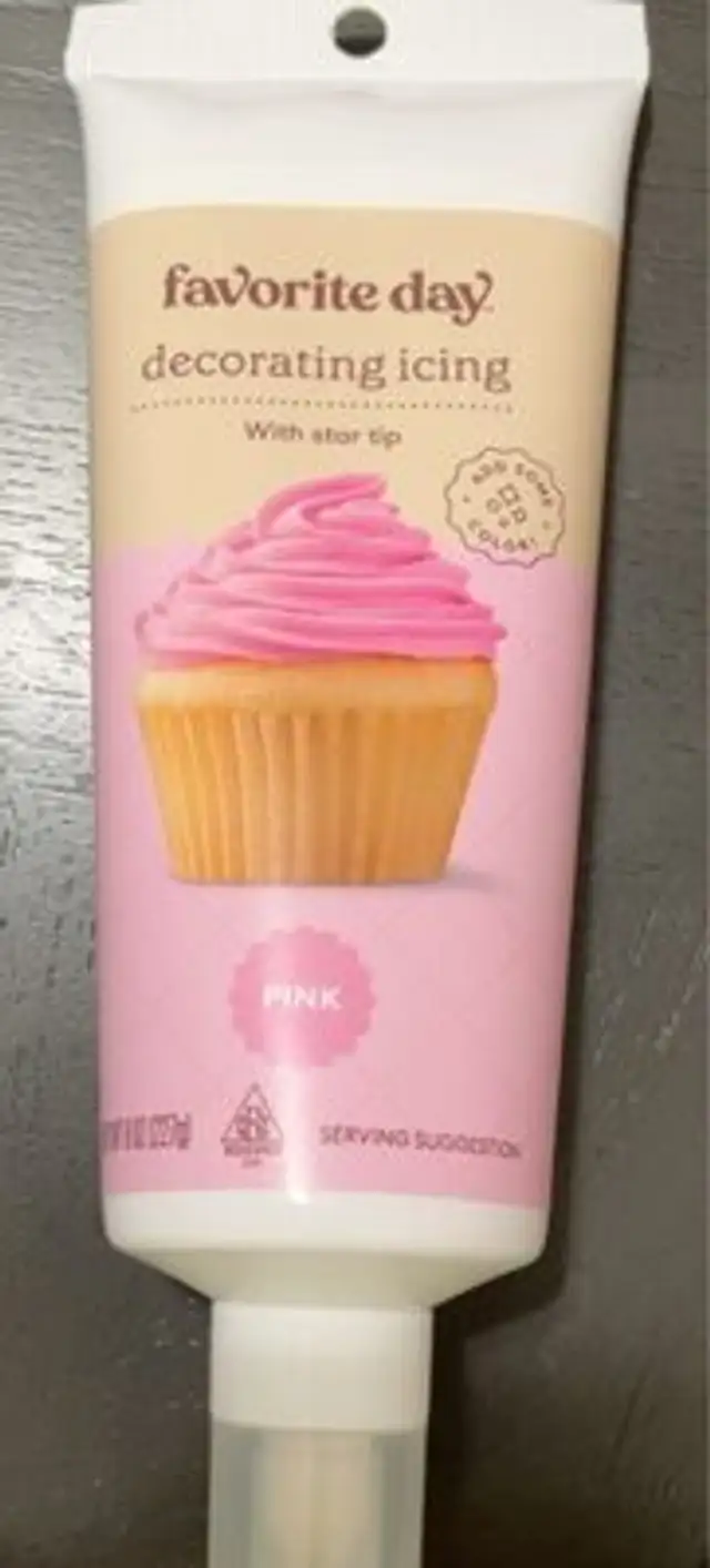 Pink decorating icing