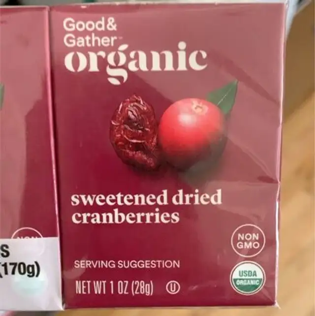 Sweetened dried cranberries