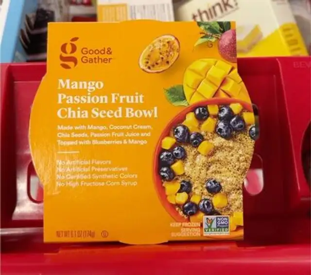 Mango passion fruiy chia seed bowl