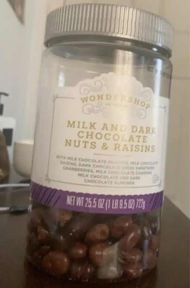 Milk and dsrk chocolate nuts & raisins