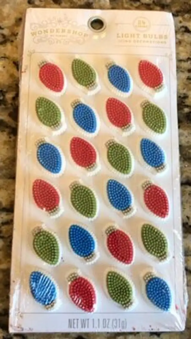 Light bulb icing decorations