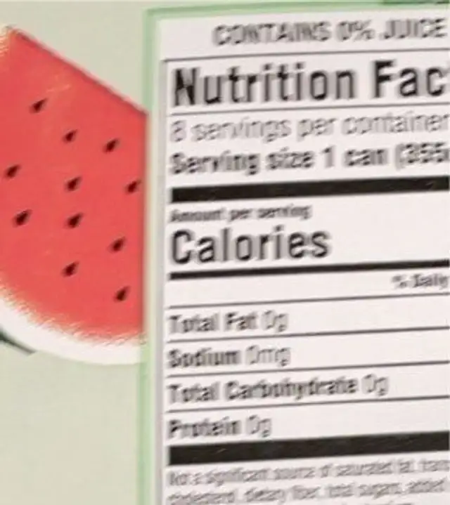 Good & Gather nutrition facts table