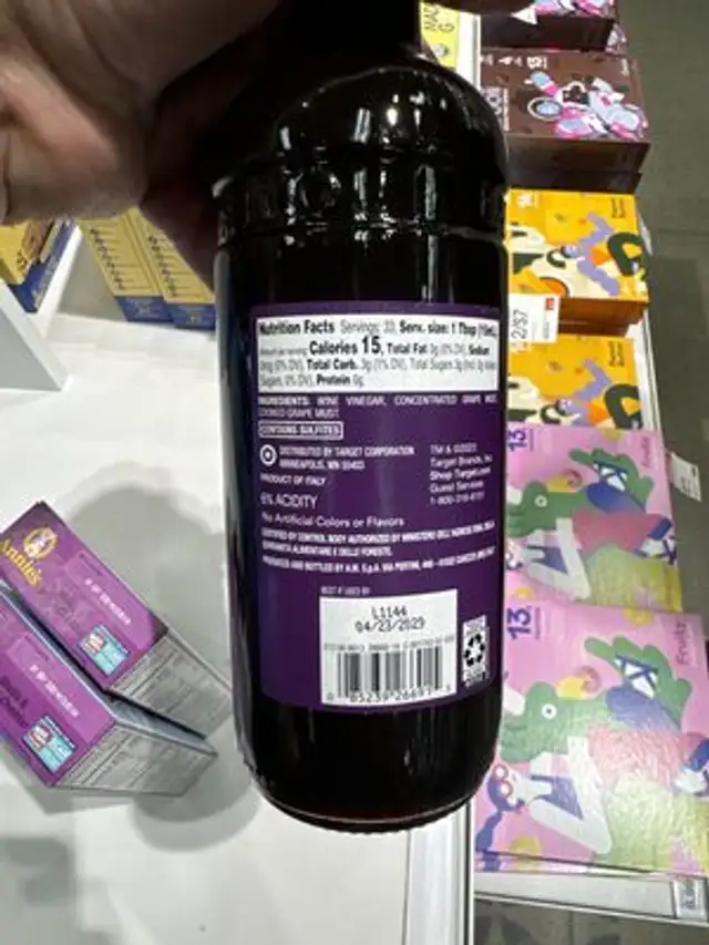 Good and gather balsamic vinegar ingredients label
