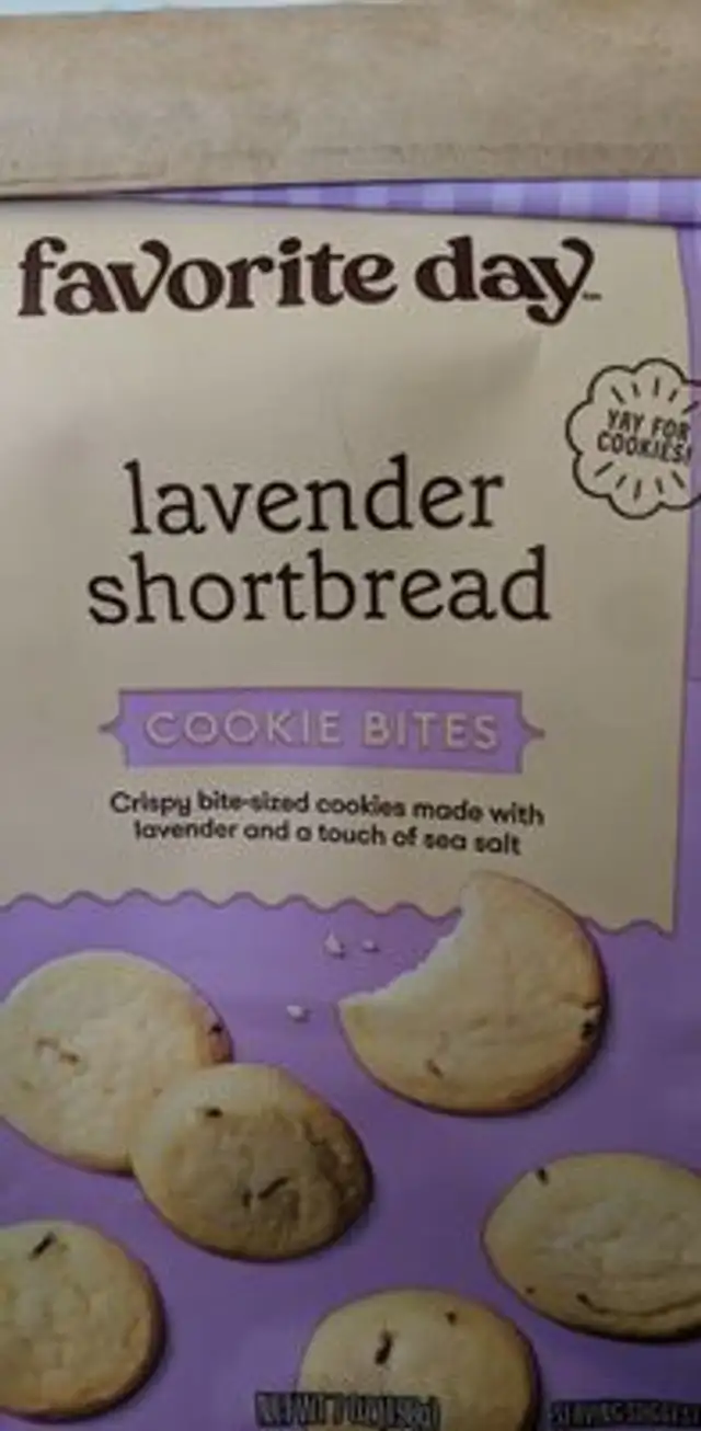 Lavender shortbread cookie bites