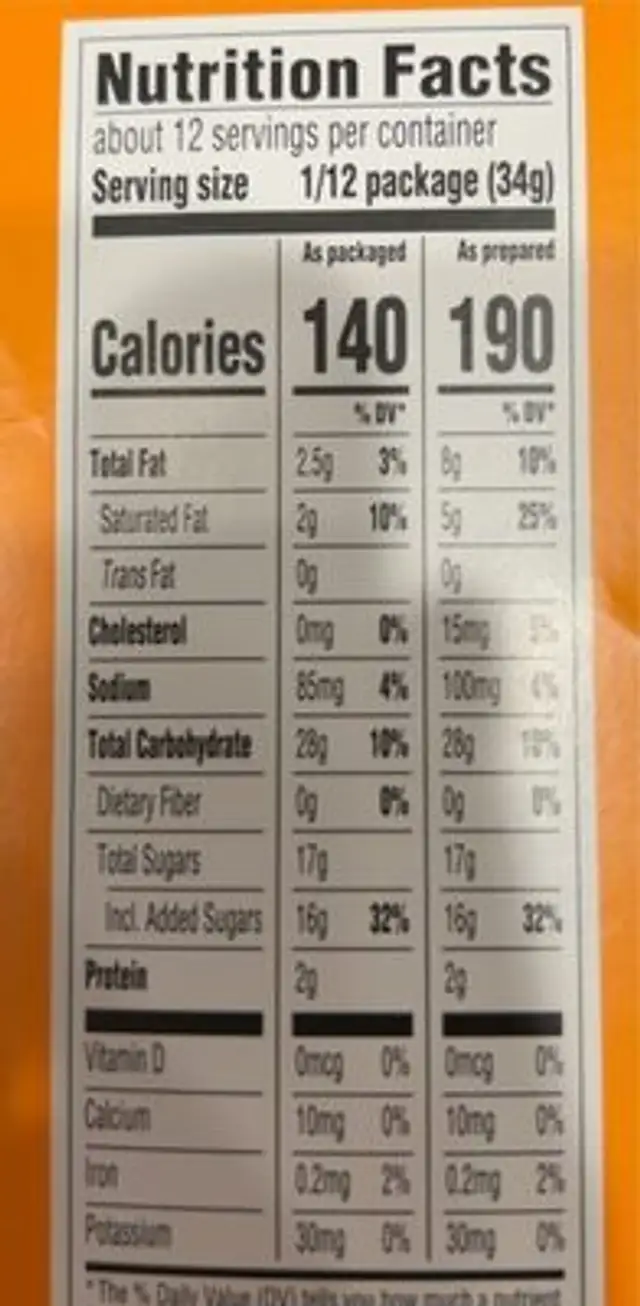 Little Monsters Cookie Dough Bites Kit nutrition facts table