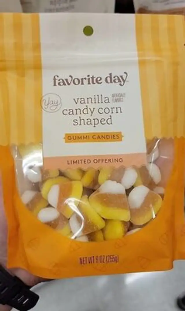 Vanilla candy corn shaped