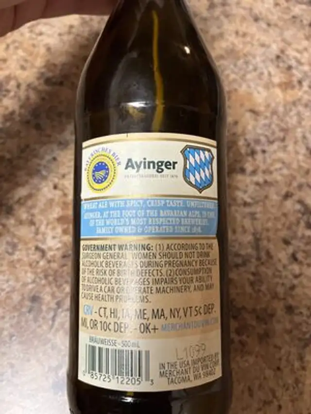 Unknown ingredients label