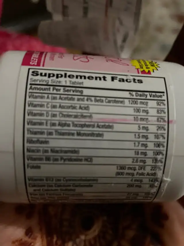 Unknown ingredients label