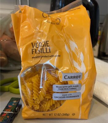 Veggie Fusilli With Carrot Puree