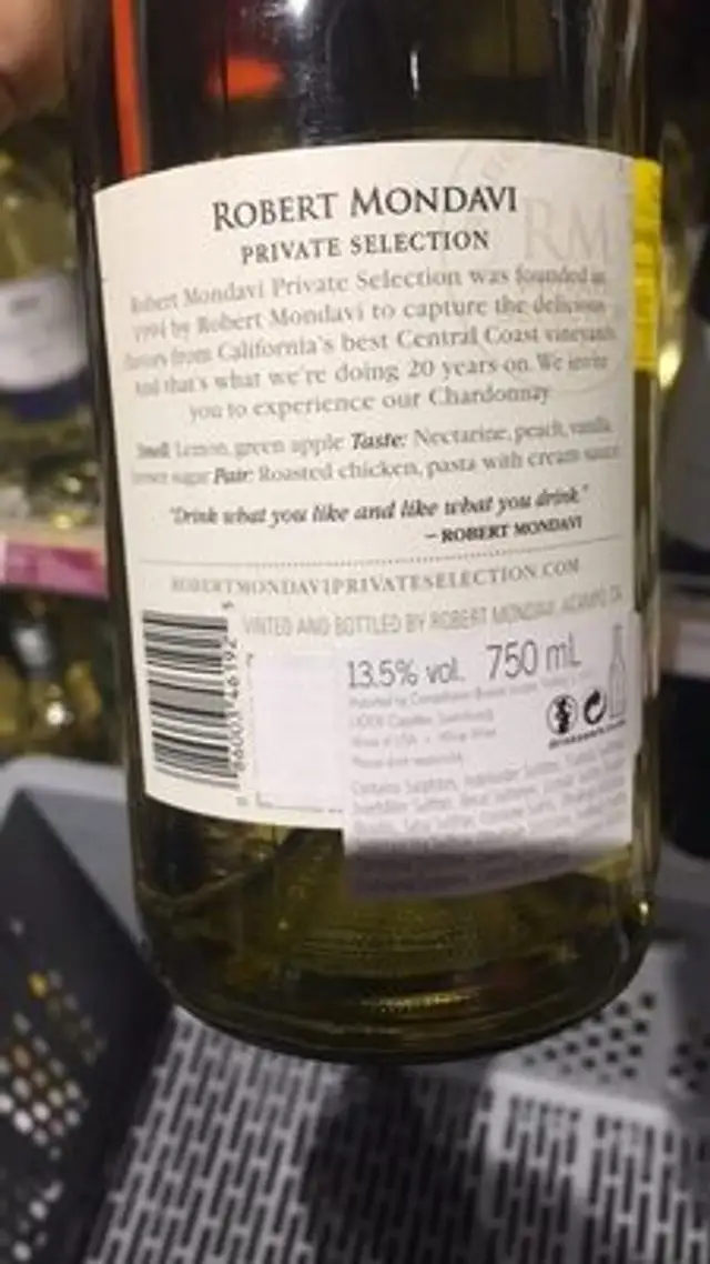 Robert Mondavi Private Selection Chardonnay 2013
