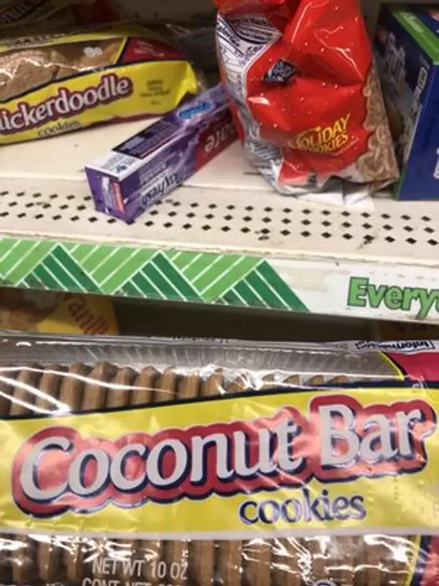 Cookies nutrition facts table