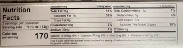 Milk chocolate bar nutrition facts table