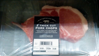 2 Thick Cut Pork Chops