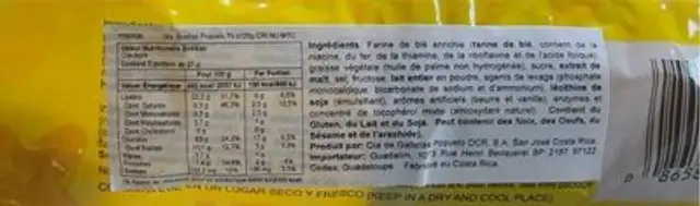 Bokitas original nutrition facts table