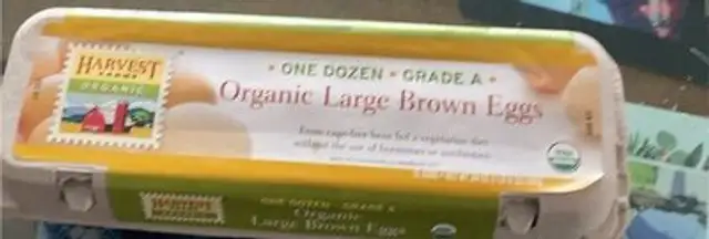 Organic large brown eggs
