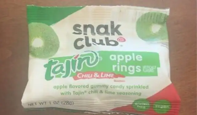 tajín apple rings chili & lime