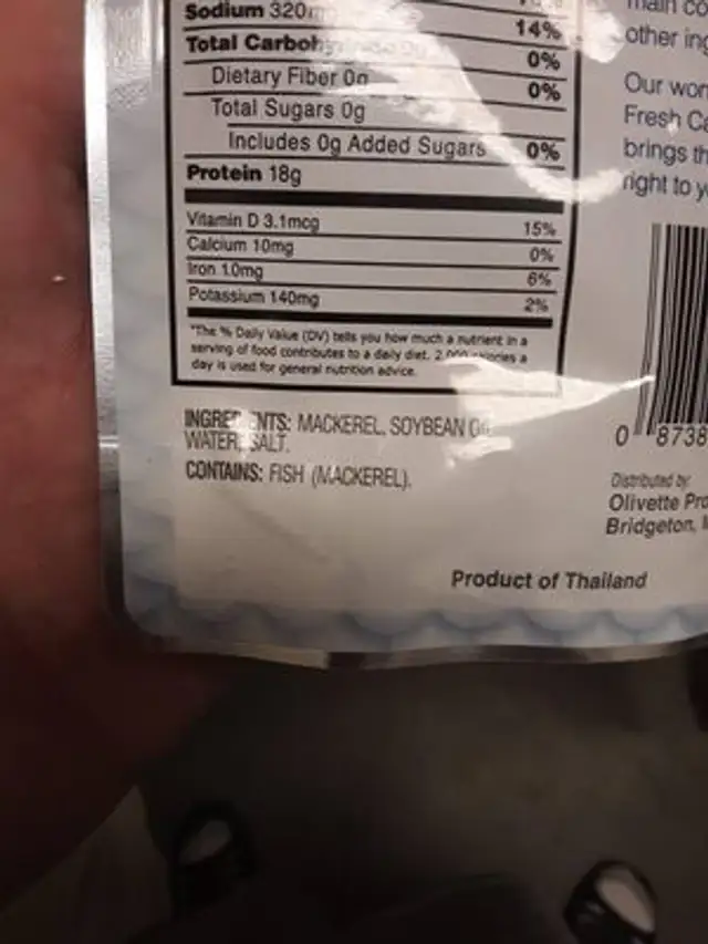 Unknown ingredients label
