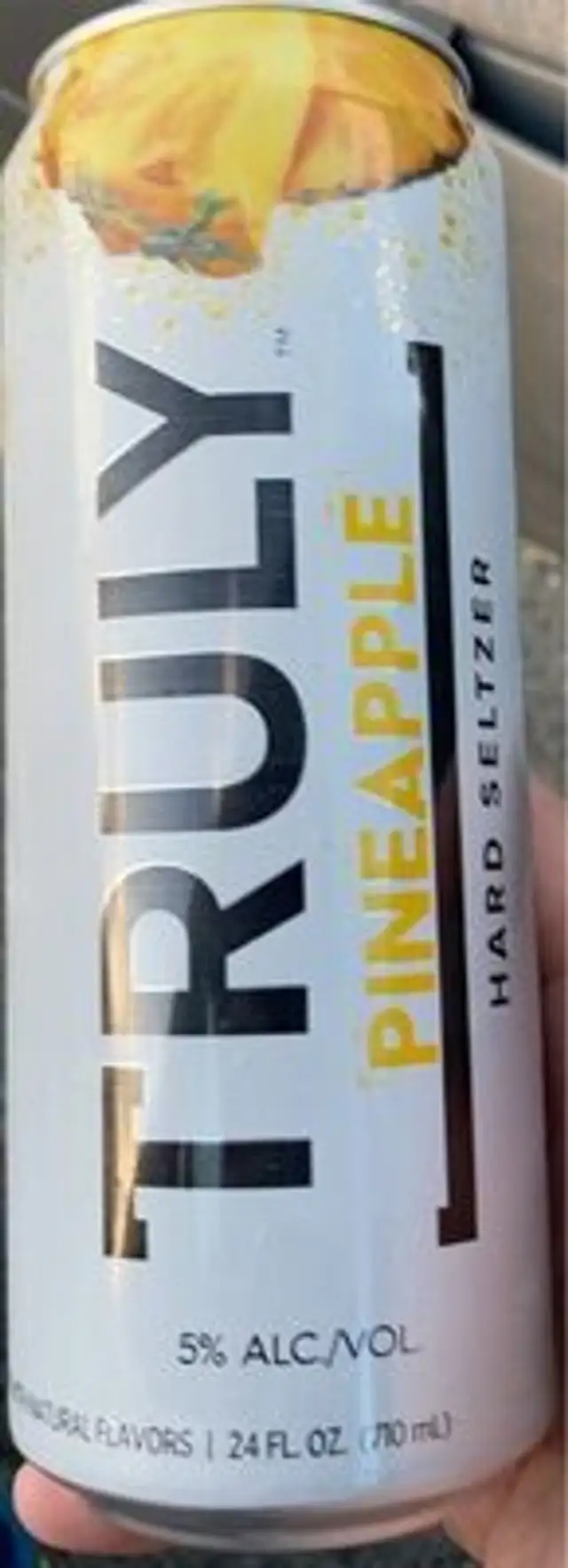 Truly pineapple hard seltzer