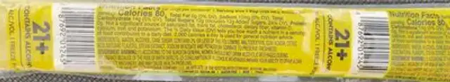 Original Lemonade Truly pop nutrition facts table