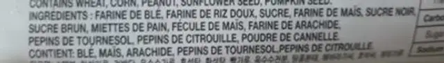 Sweet Rice Pancake ingredients label