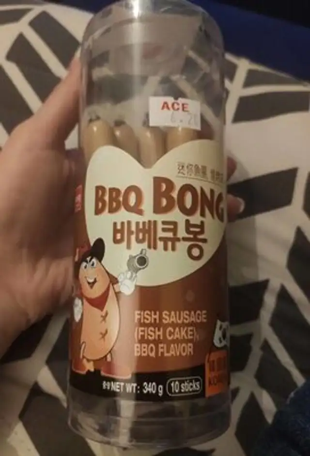 Fish sausage BBQ flavor
