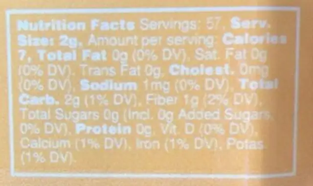 Lemon pepper seasoning nutrition facts table