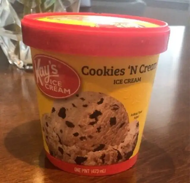 Kay's cookies 'n cream ice cream