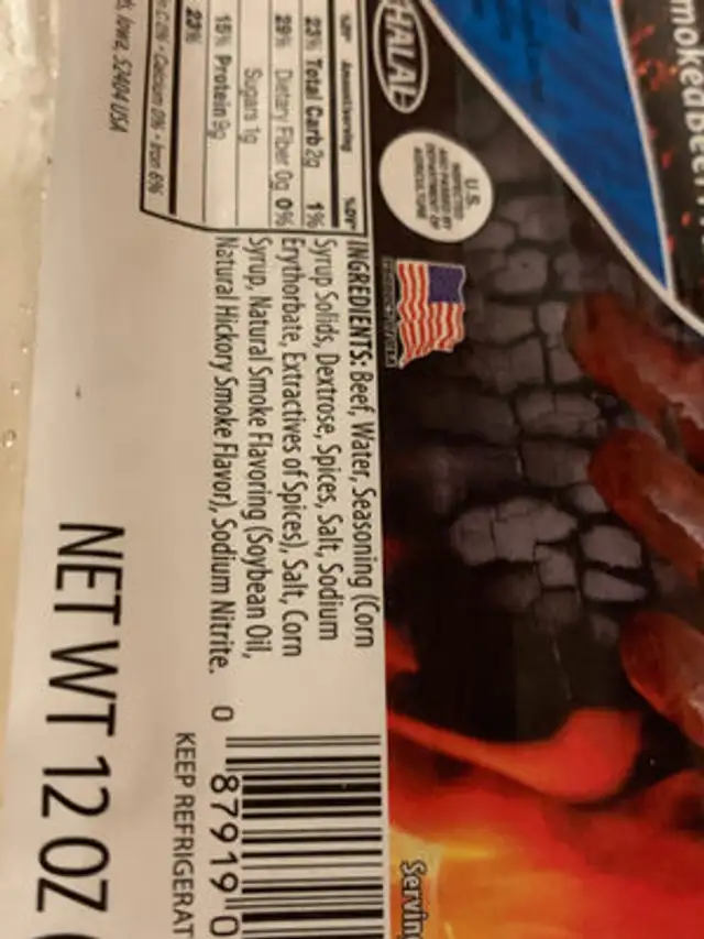 Unknown ingredients label