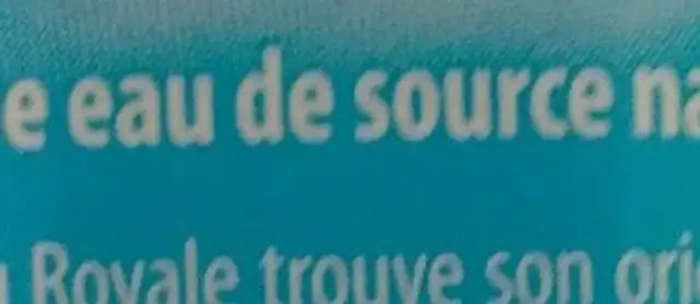 Eau Royale ingredients label