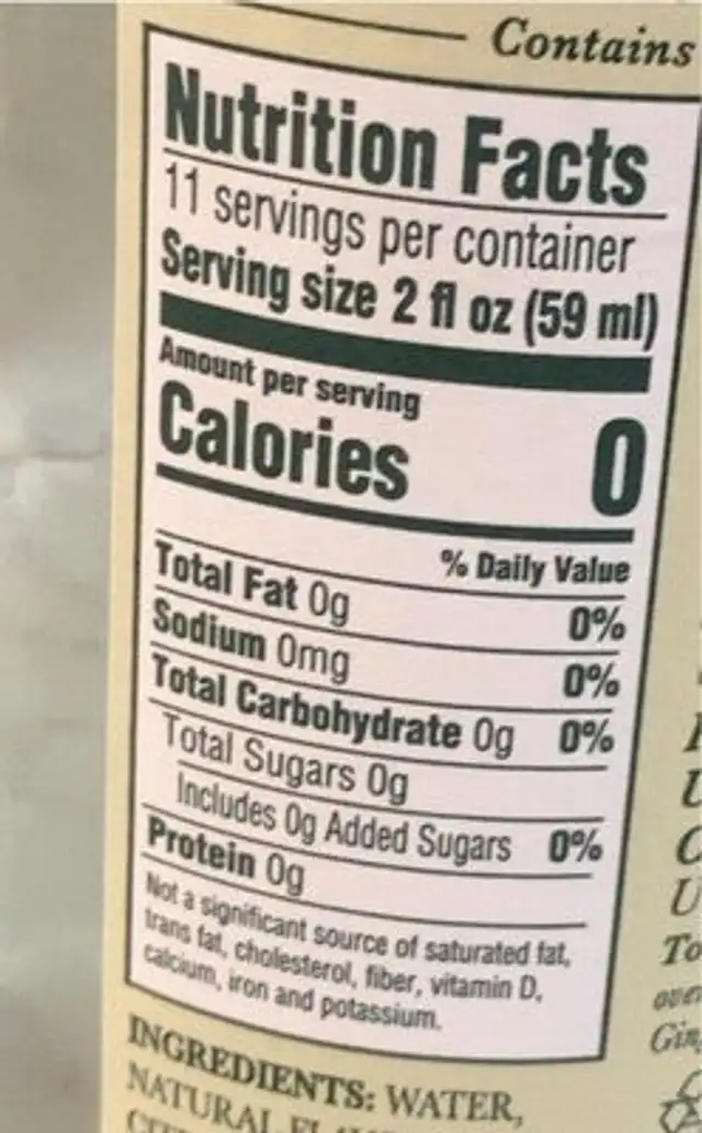Grove 42 nutrition facts table