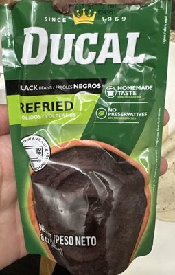 Ducal Refried Black Beans front packaging