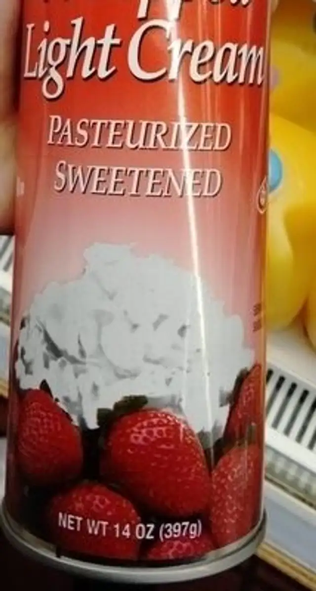 Whipped light cream