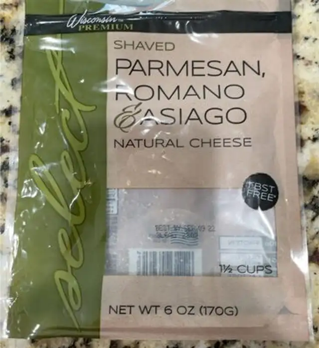 Shaved parmesan romano & asiago natural cheese