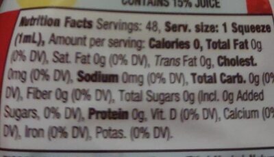Premade squeeze nutrition facts table