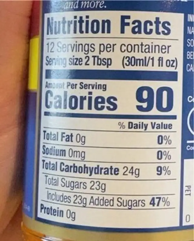 Pumpkin spice syrup nutrition facts table