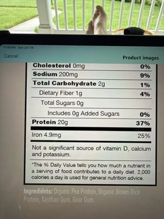Isopure protein powder ingredients label