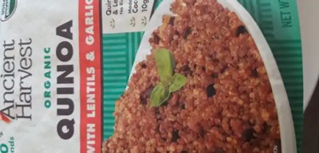 Organic quinoa with lentils & garlic, lentils & garlic