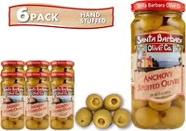Anchovy stuffed olives