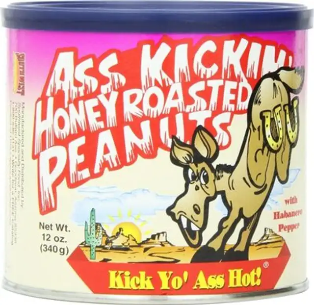 Ass kickin habanero honey roasted spicy hot peanuts