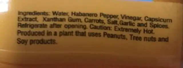 Ass blaster ingredients label