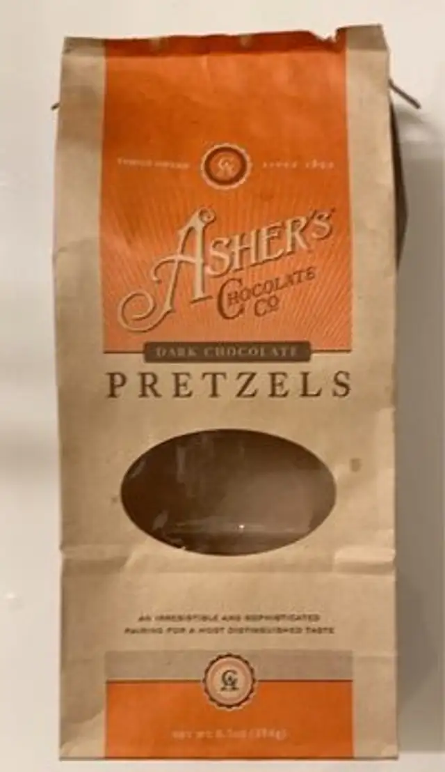 Dark chocolate pretzels