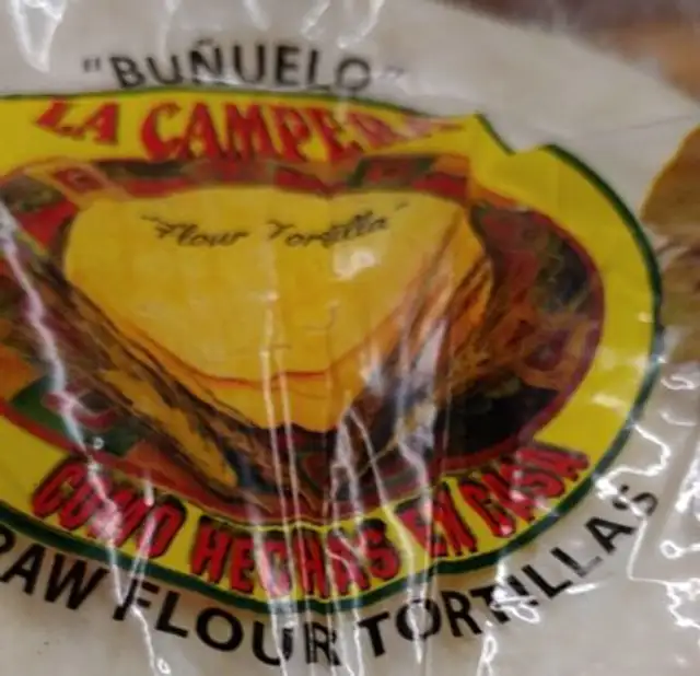 Raw flour tortilla