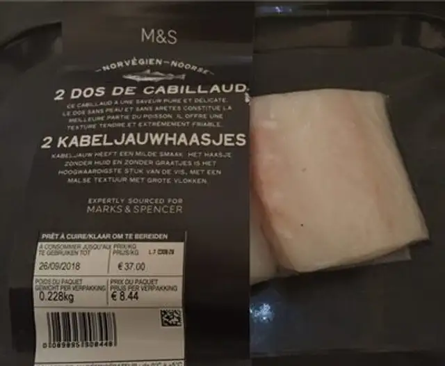 2 dos de cabillaud
