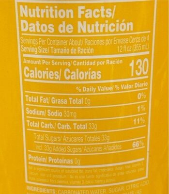 Passion Fruit nutrition facts table