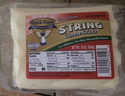 Dutch farms string cheese
