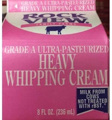 Grade A Ultra-Pasteurized Heavy Whipping Cream