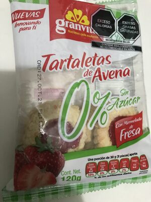 Tartaletas de avena front packaging