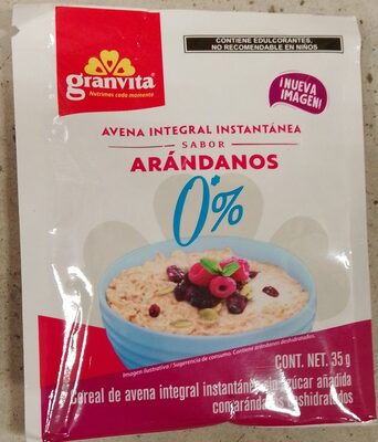Avena integral instantánea(techo) front packaging